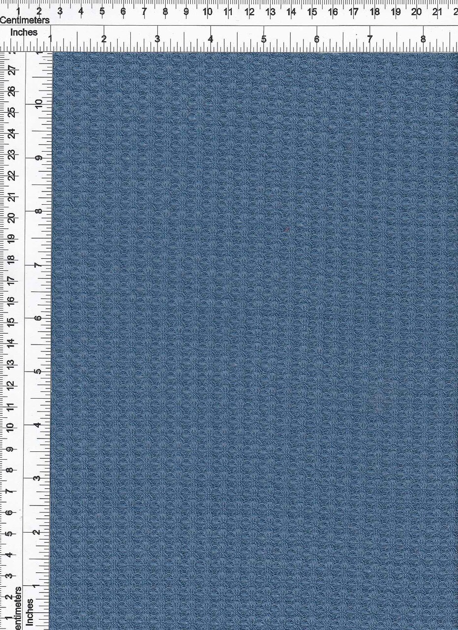 1 Yard Waffle Solid Knit Fabric Soft Stretch Textured Material 58/60" Wide